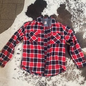 Mossimo Supply Co. Red and Black Plaid Men's Shirt
